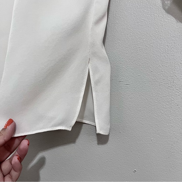 NWT Kobi Halperin Nicolette Lace-Inset Ruffled Silk Blouse in Ivory White - Picture 13 of 16